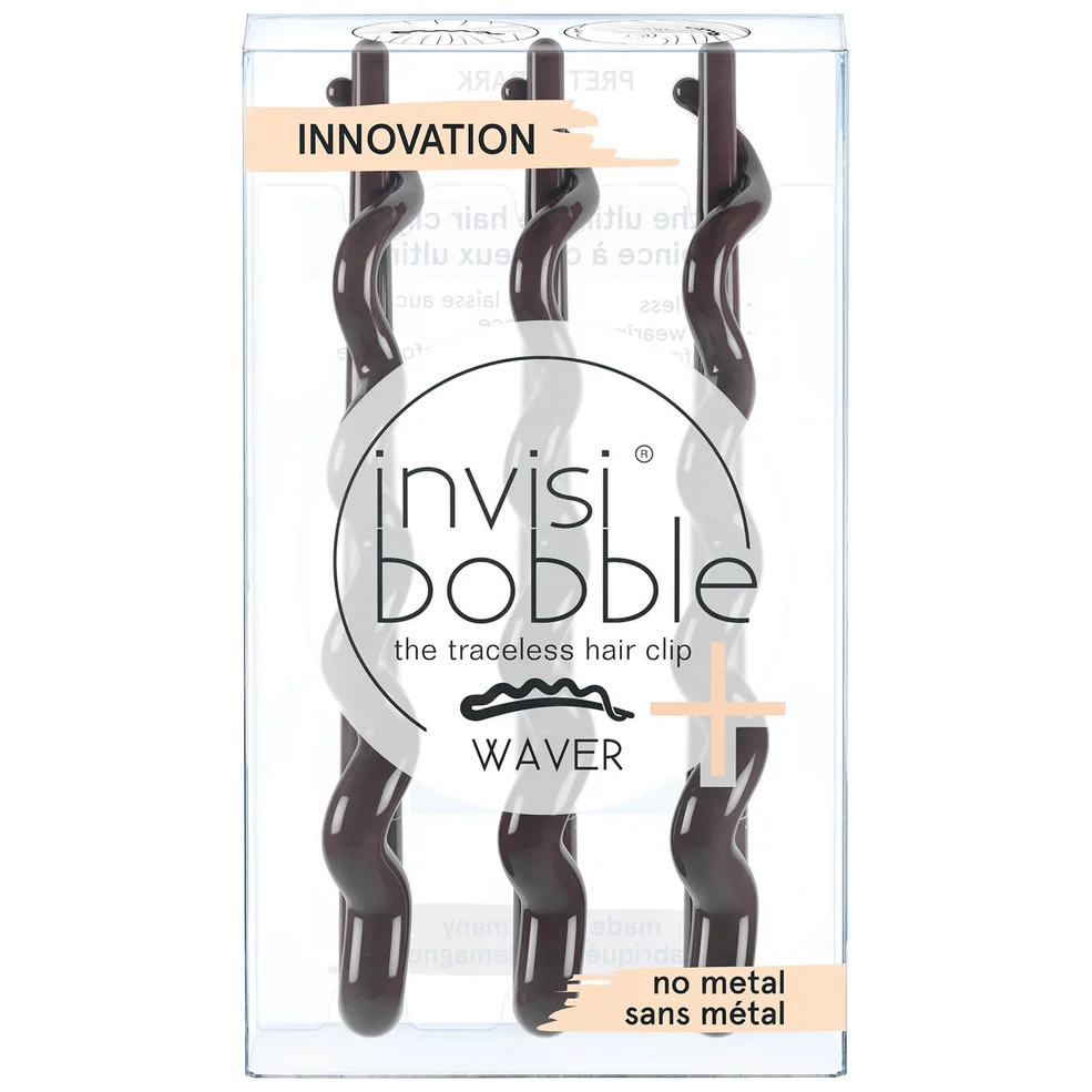invisibobble Waver Plus Pretty Dark Hair Clip 3 Pack Image 1