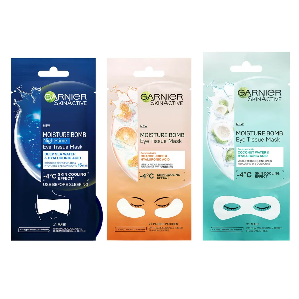 Garnier Eye Tissue Mask Tired Eyes Bundle Trio Image 1
