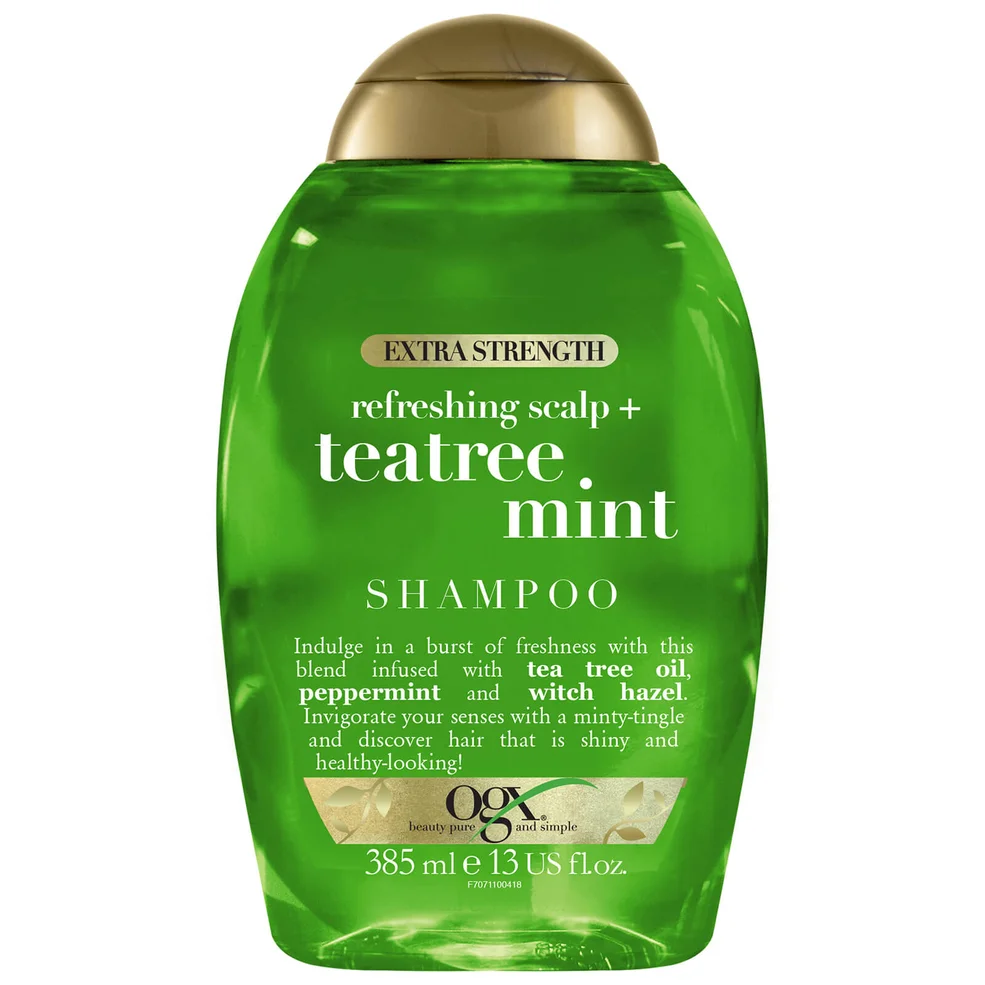OGX Refreshing Scalp+ Teatree Mint Extra Strength Shampoo 385ml Image 1