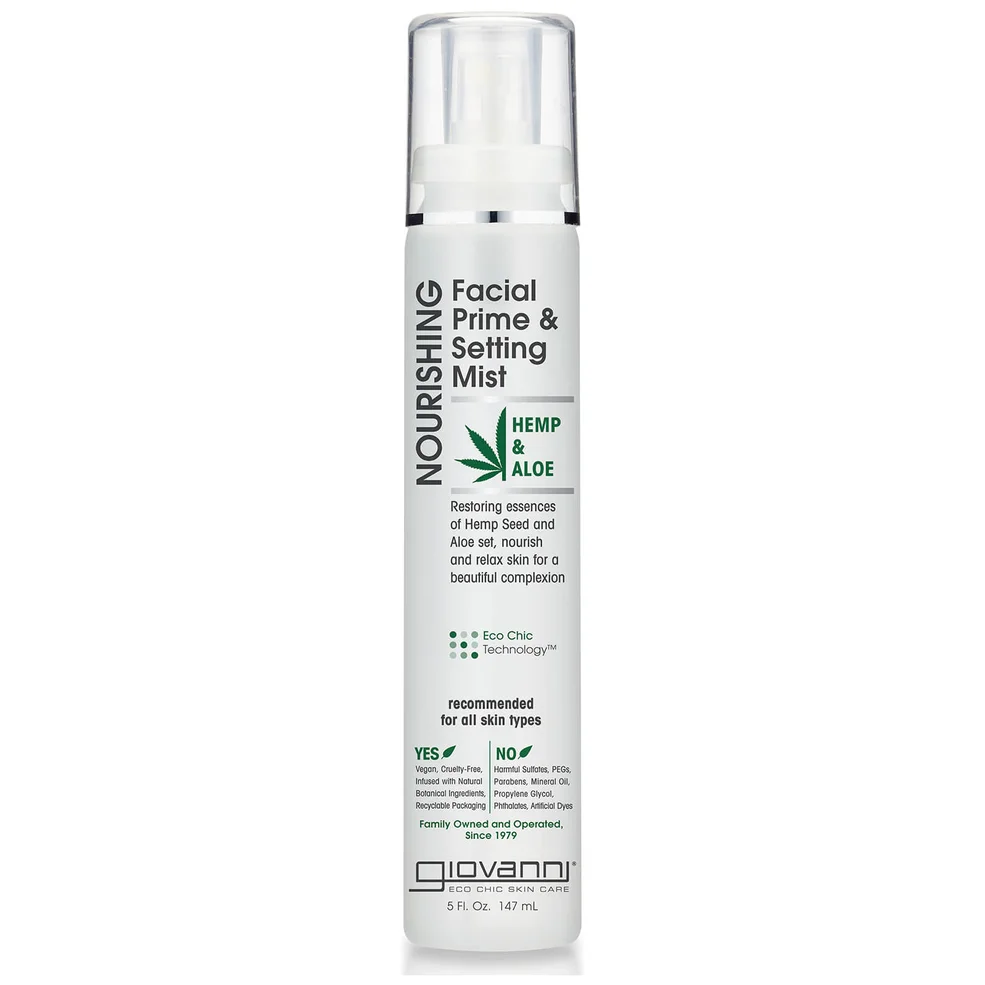 Giovanni Hemp Nourishing Facial Prime and Setting Mist 147ml Image 1