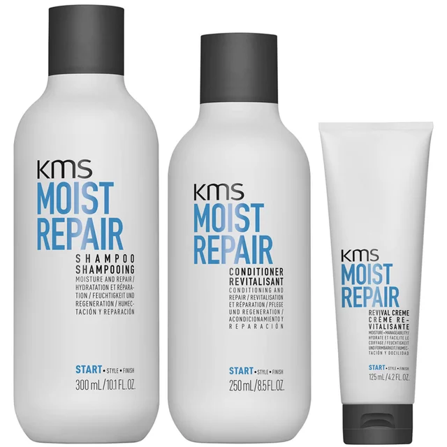 KMS Moist Repair Bundle For Dry, Damaged Hair (Worth £72)