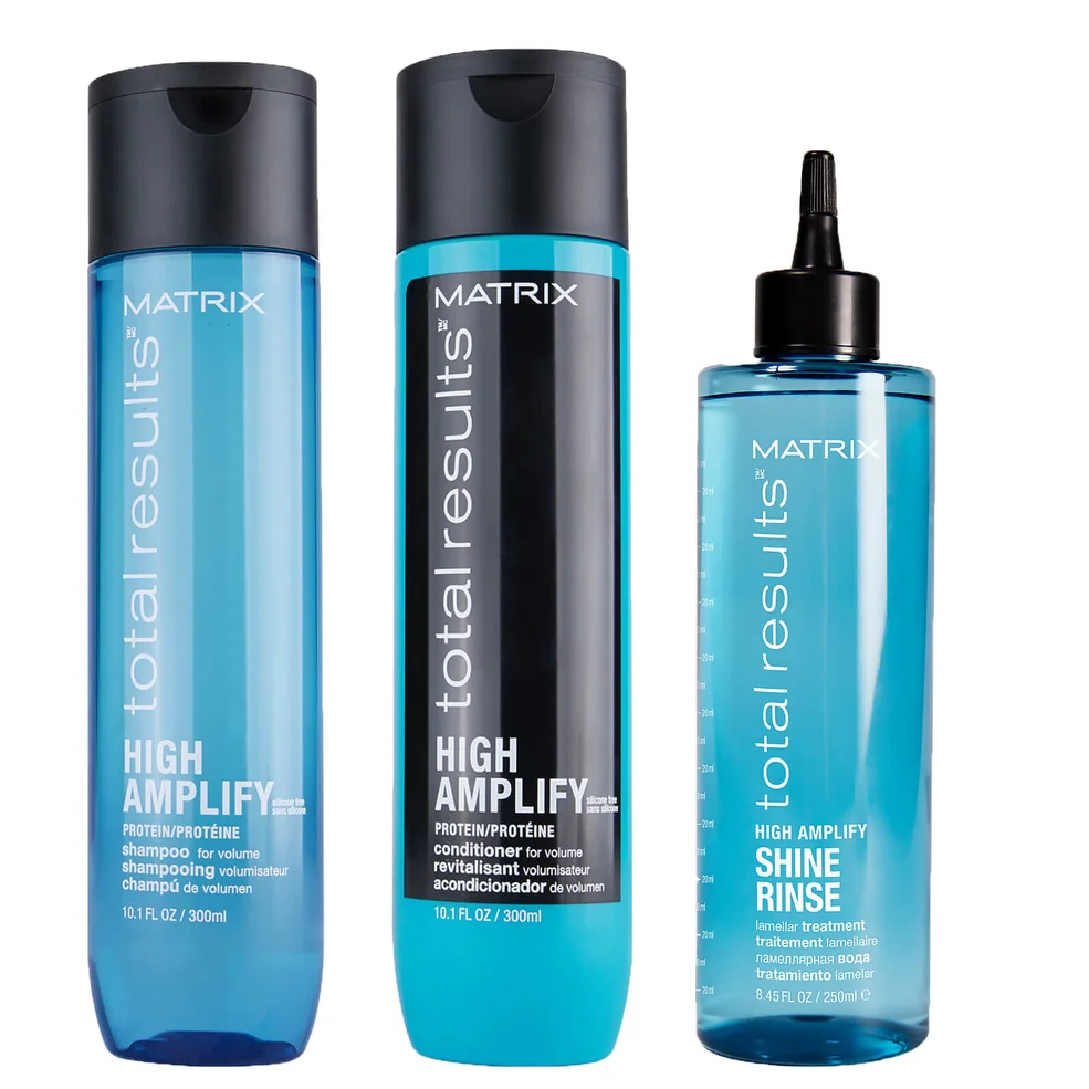 Matrix Total Results Volumising High Amplify Shampoo, Conditioner and Lamellar Treatment for Fine and Flat Hair Image 1