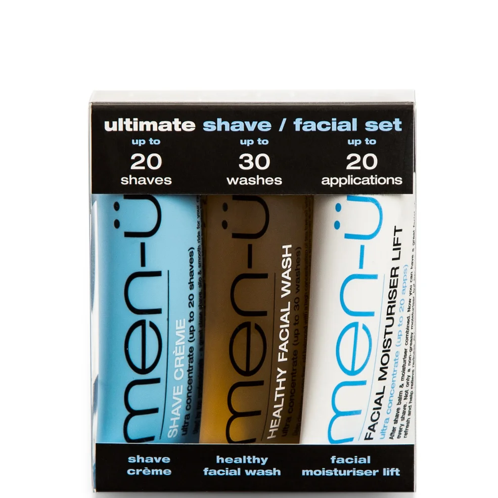men-ü Ultimate Shave Facial Set - 15ml (3 Products) Image 1