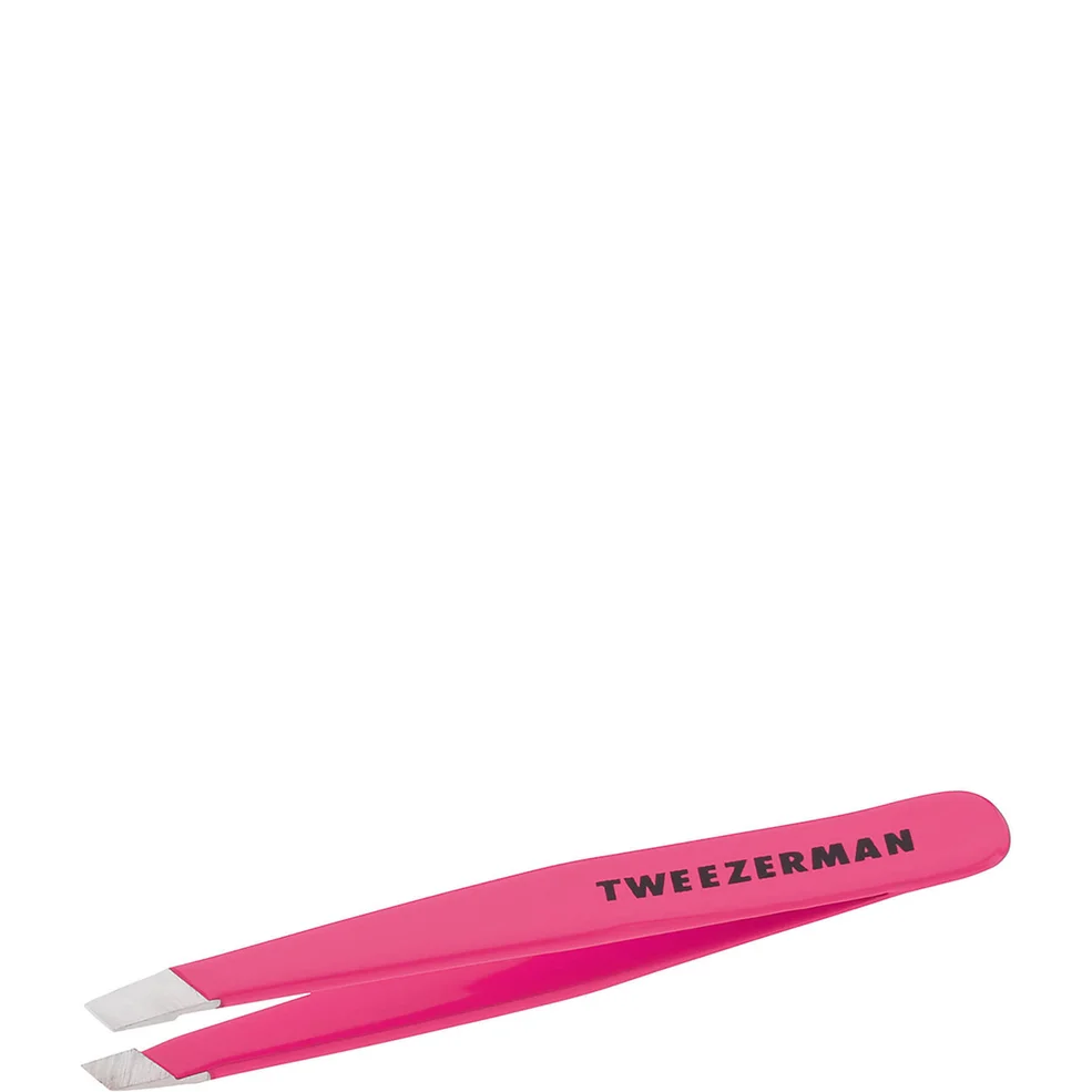 Tweezerman Mini Slant Tweezer - Flamingo Pink Image 1
