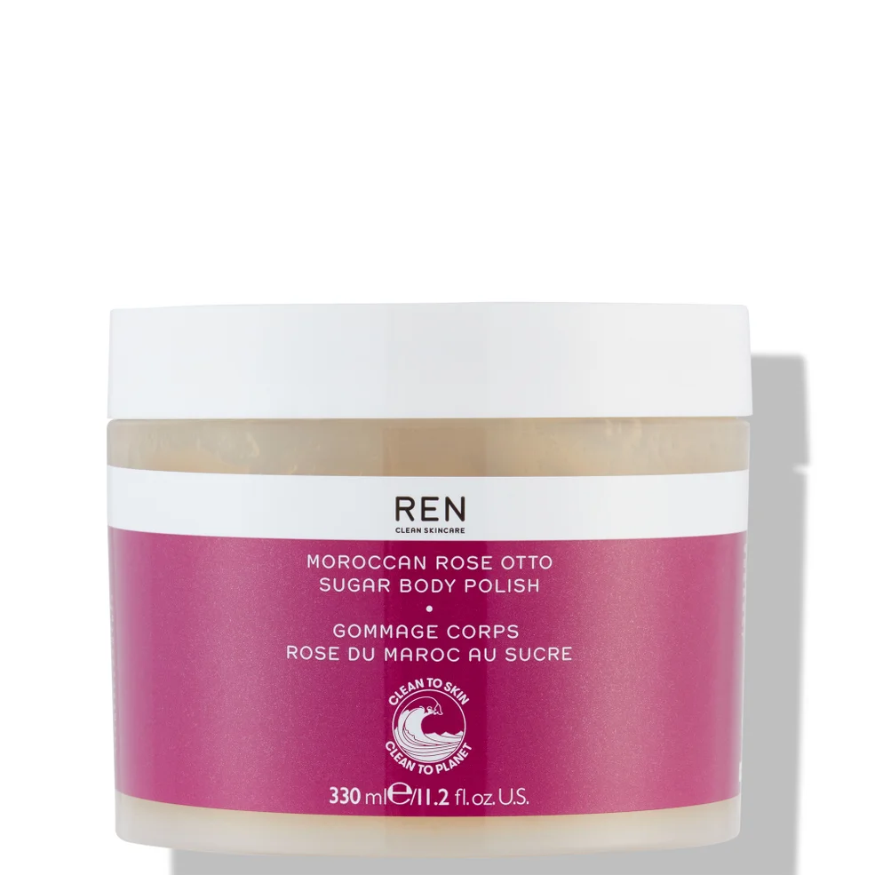 REN Clean Skincare Moroccan Rose Otto Sugar Body Polish 330ml Image 1