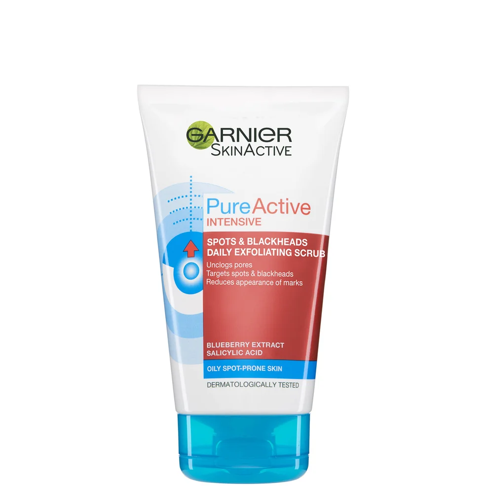 Garnier Pure Active Intensive Blackhead Exfoliating Face Scrub 150ml Image 1