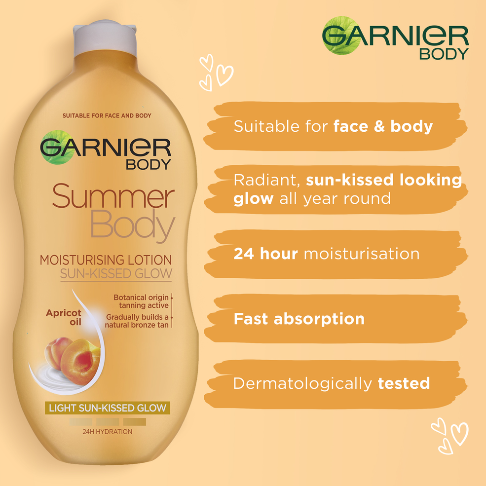 Garnier Summer Body Hydrating Gradual Tan Moisturiser Light 400ml Image 1