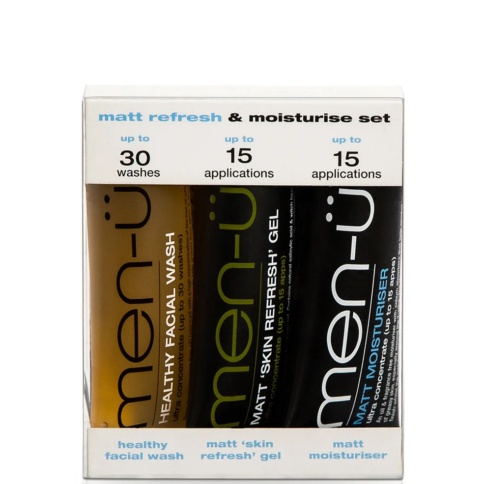 men-ü Matt Refresh and Moisturise Set - 15ml (3 Products) Image 1