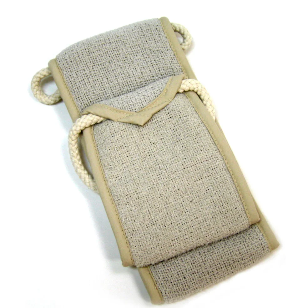 Aquis Exfoliating Back Scrubber - Linen Image 1