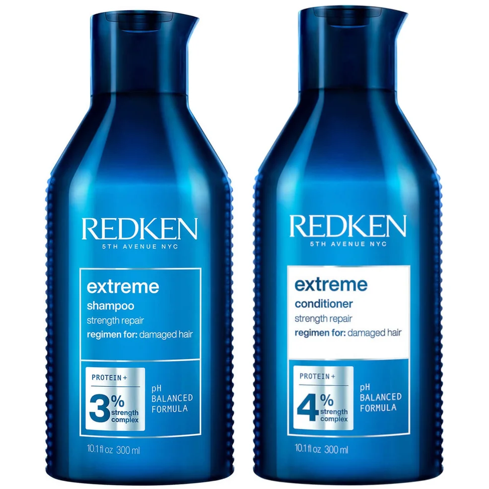 Redken Extreme Shampoo 300ml and Conditioner 300ml Bundle for Damaged Hair, with Protein and Strength Complex Image 1