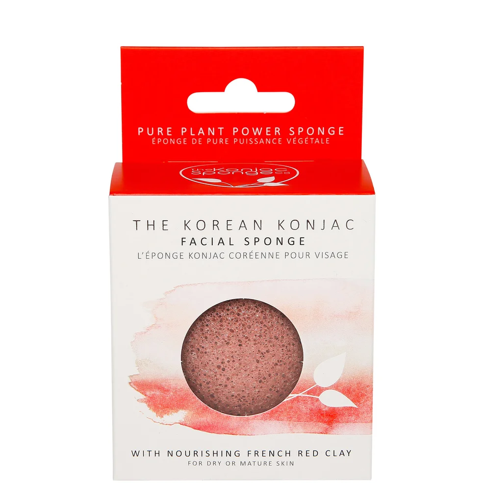 The Konjac Sponge Company Facial Puff Sponge with French Red Clay Image 1