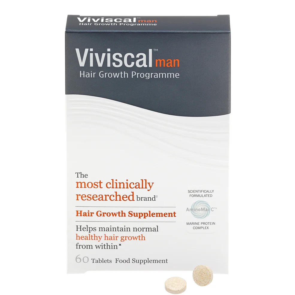Viviscal Zinc and Flax Seed Hair Supplement Tablets for Men - 60 Tablets (1 Month Supply) Image 1
