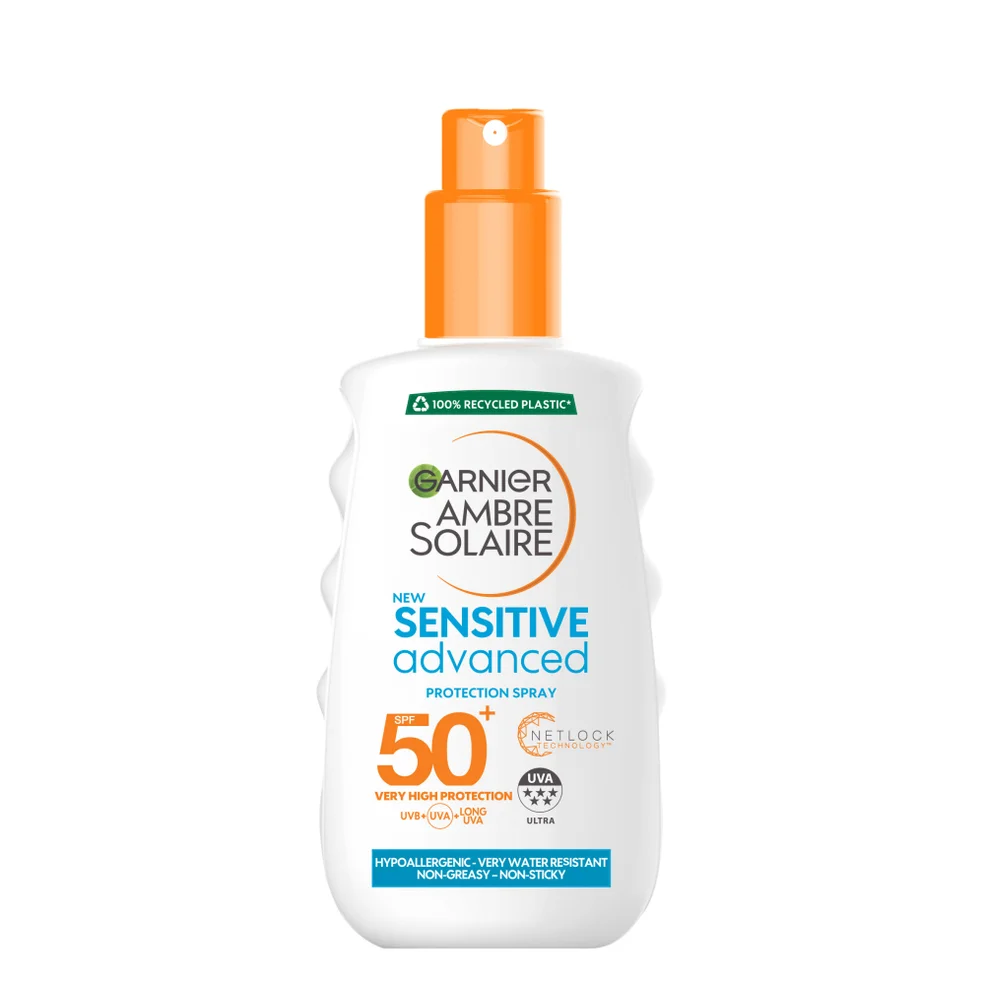 Garnier Ambre Solaire Sensitive Sun Cream Spray SPF 50+ 200ml Image 1