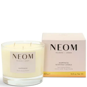 NEOM Wellbeing Happiness Scented 3 Wick Candle - undefined undefined