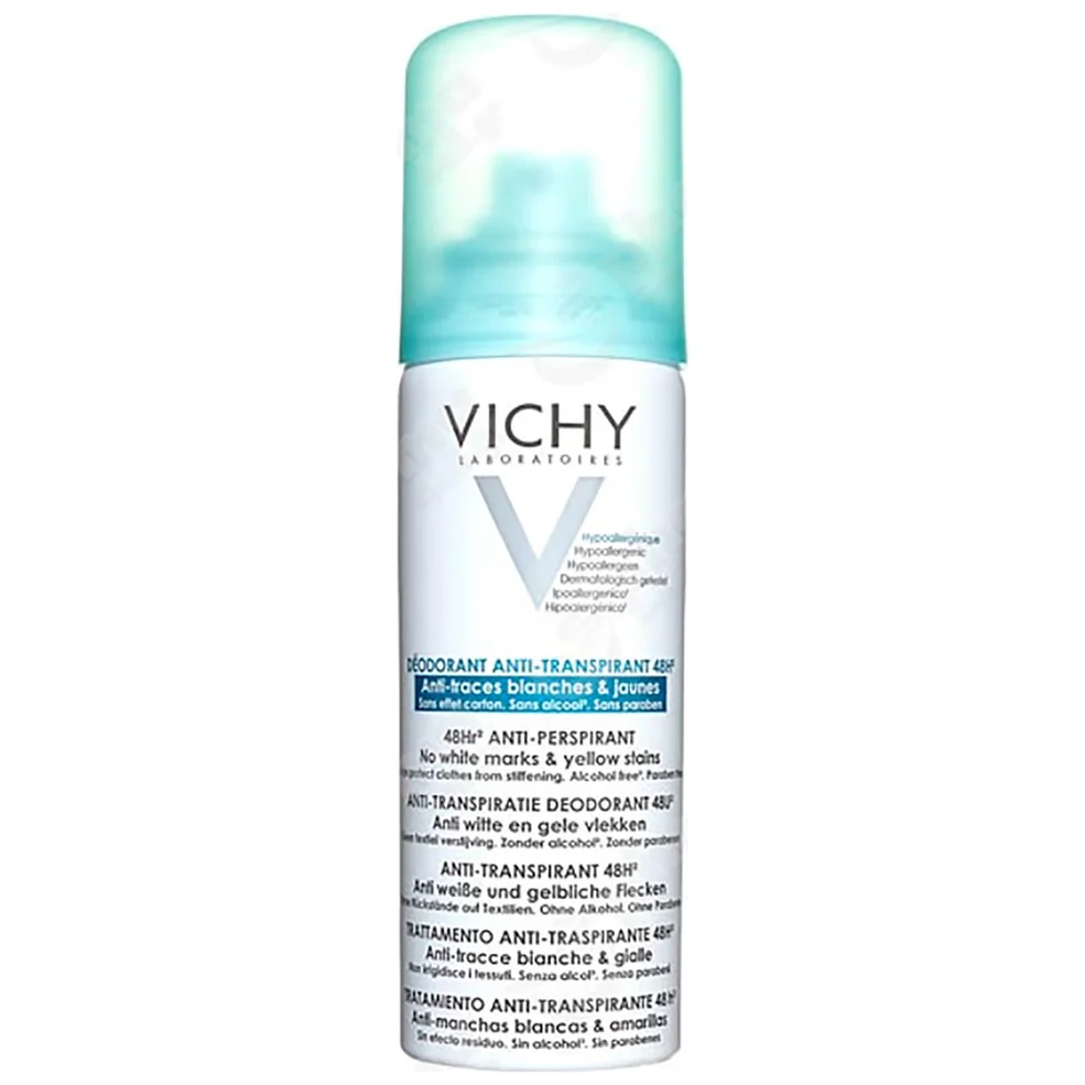 VICHY Deodorant 48Hour Aerosol No Marks Anti-Perspirant 125ml Image 1