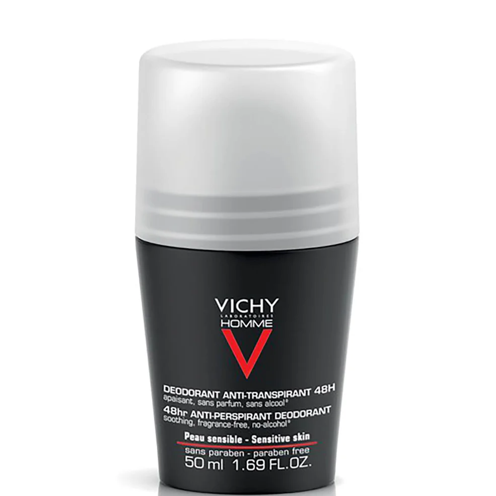 VICHY Homme Men's Deodorant for Sensitive Skin Roll-On 50ml Image 1