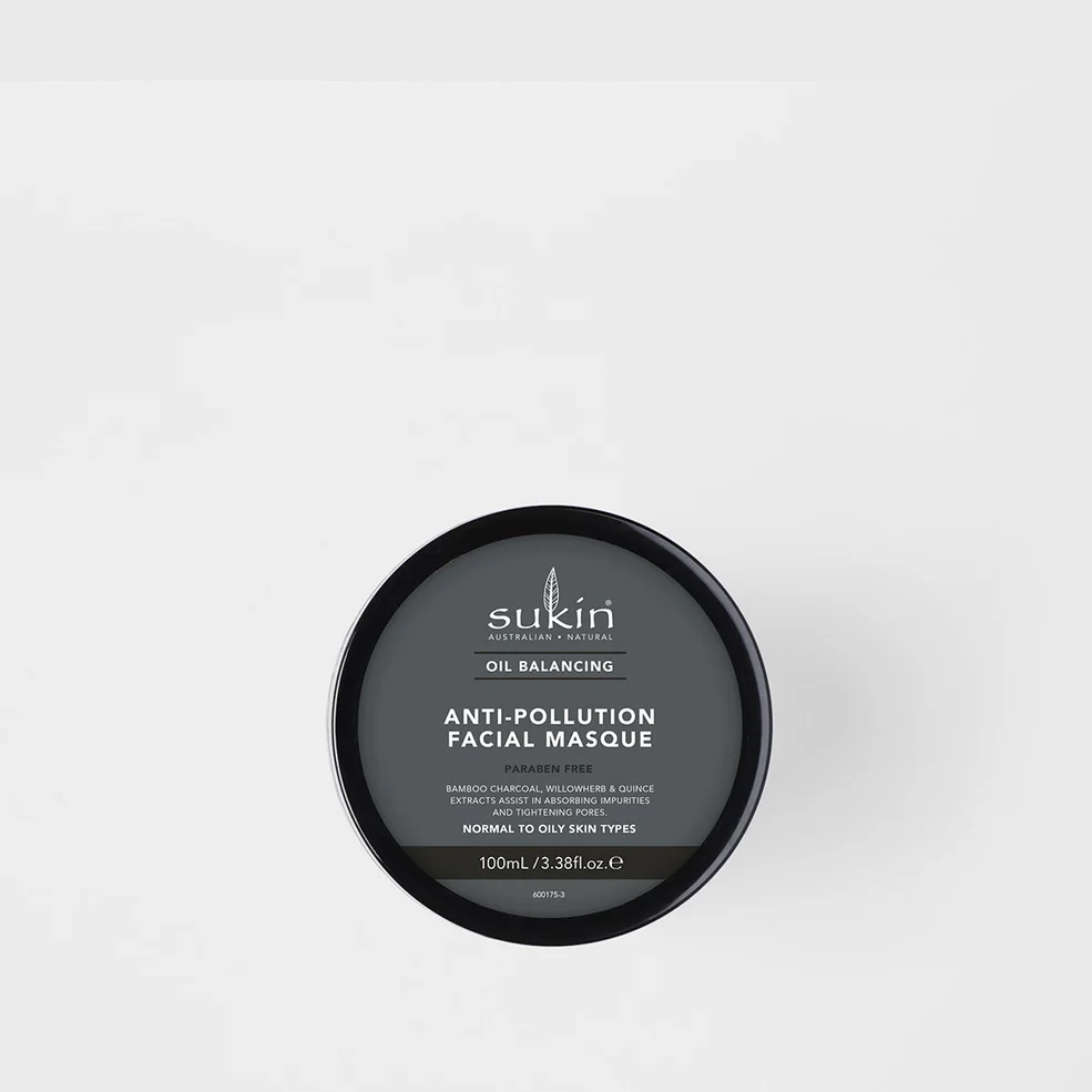 Sukin Oil Balancing + Charcoal Anti-Pollution Facial Masque 100ml Image 1