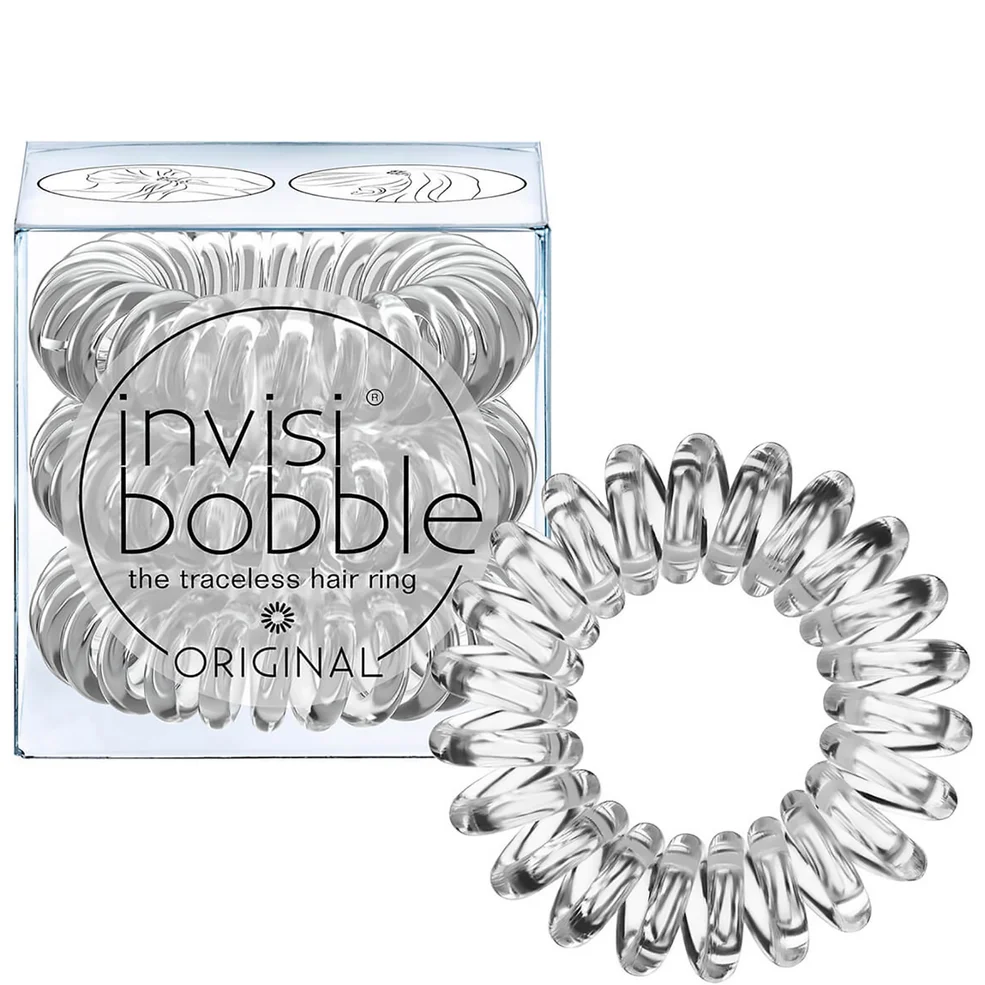 invisibobble Original Hair Tie (3 Pack) - Crystal Clear Image 1