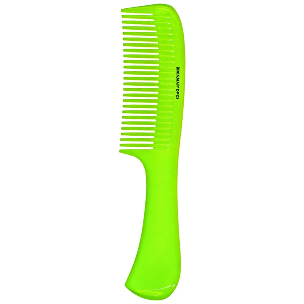 Denman Precision Rake Comb - Lime Green Image 1