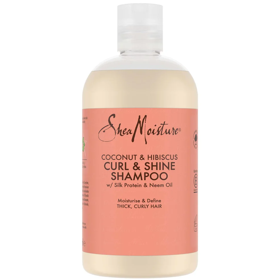Shea Moisture Coconut & Hibiscus Curl & Shine Shampoo 379ml Image 1