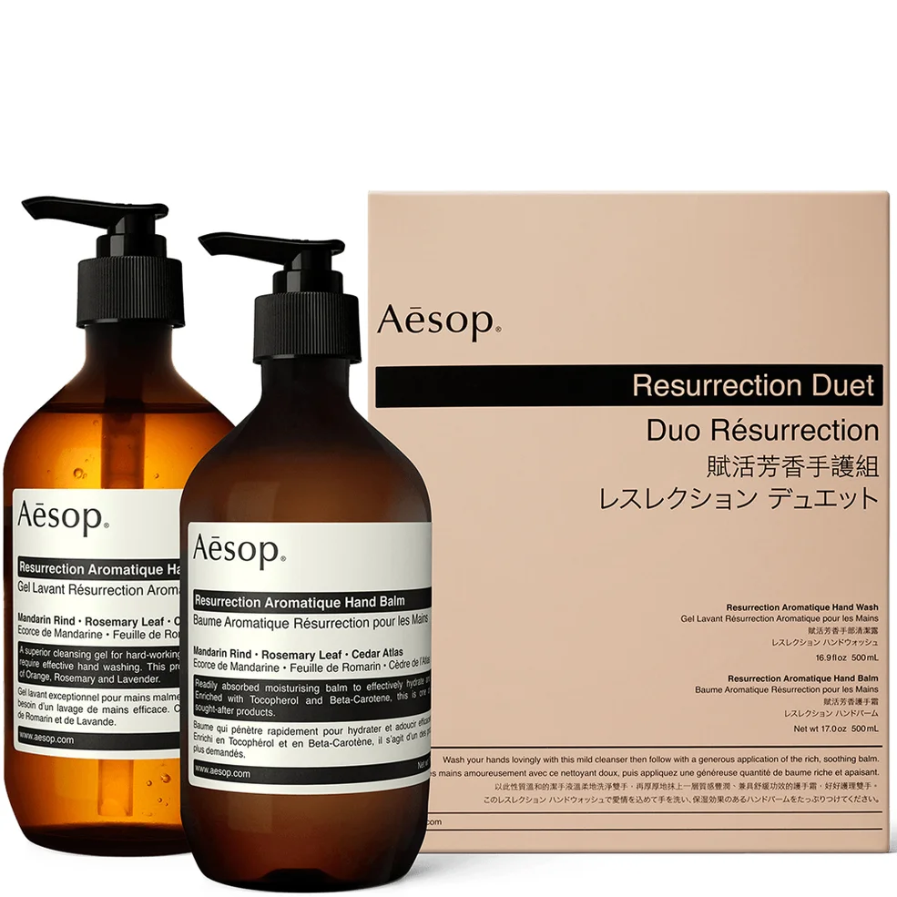 Aesop Resurrection Hand Cleanser and Balm Duet Image 1