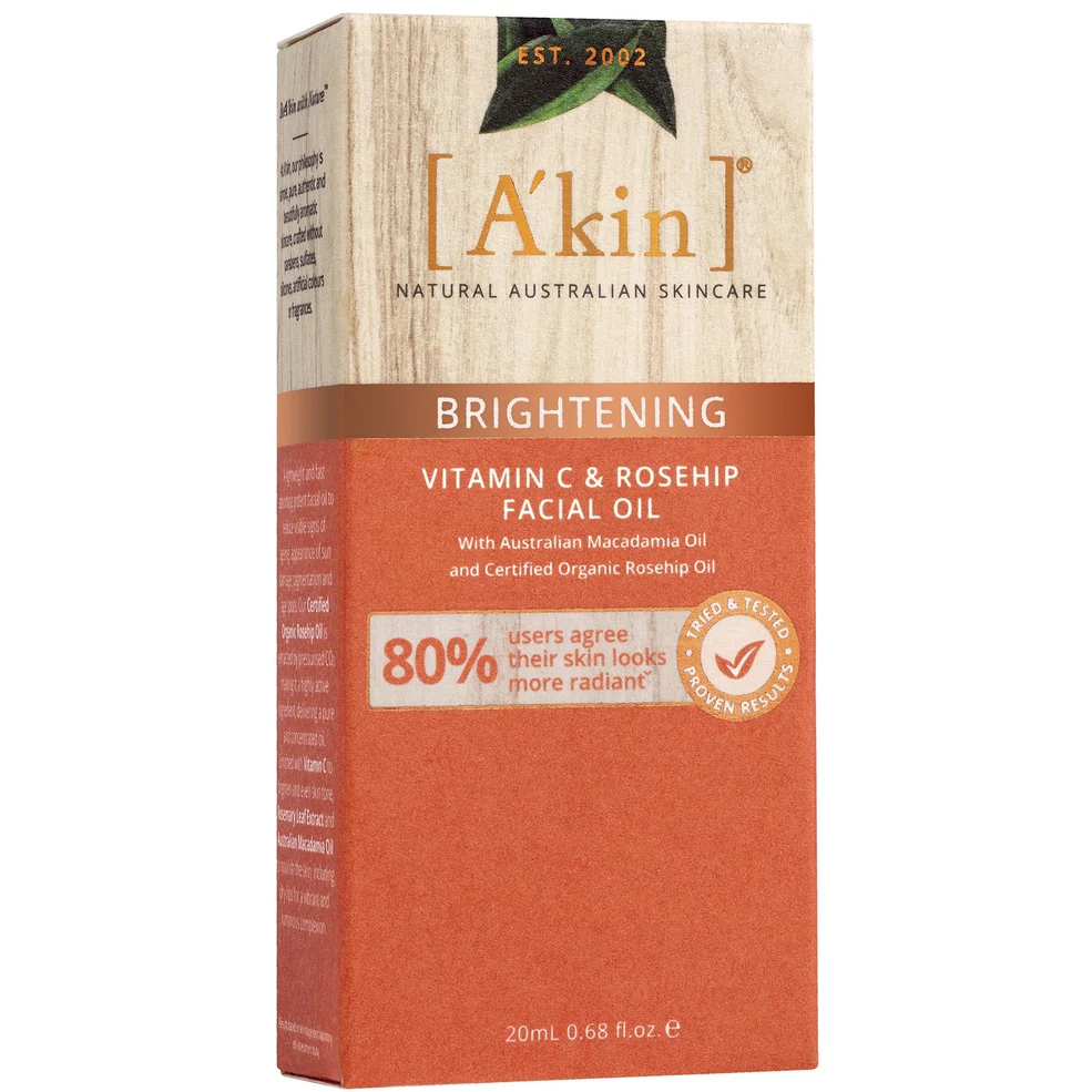 A'kin Brightening Rosehip Oil with Vitamin C 20ml Image 1