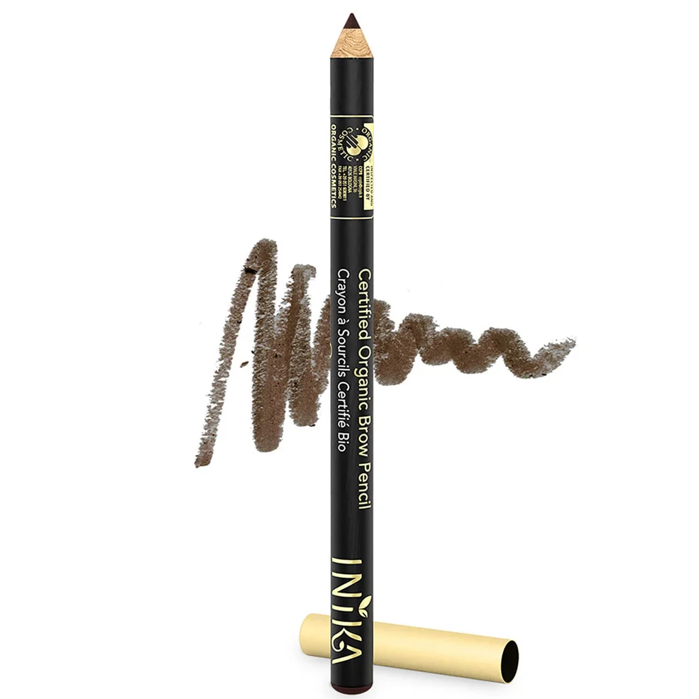 INIKA Certified Organic Brow Pencil - Dark Brunette Image 1