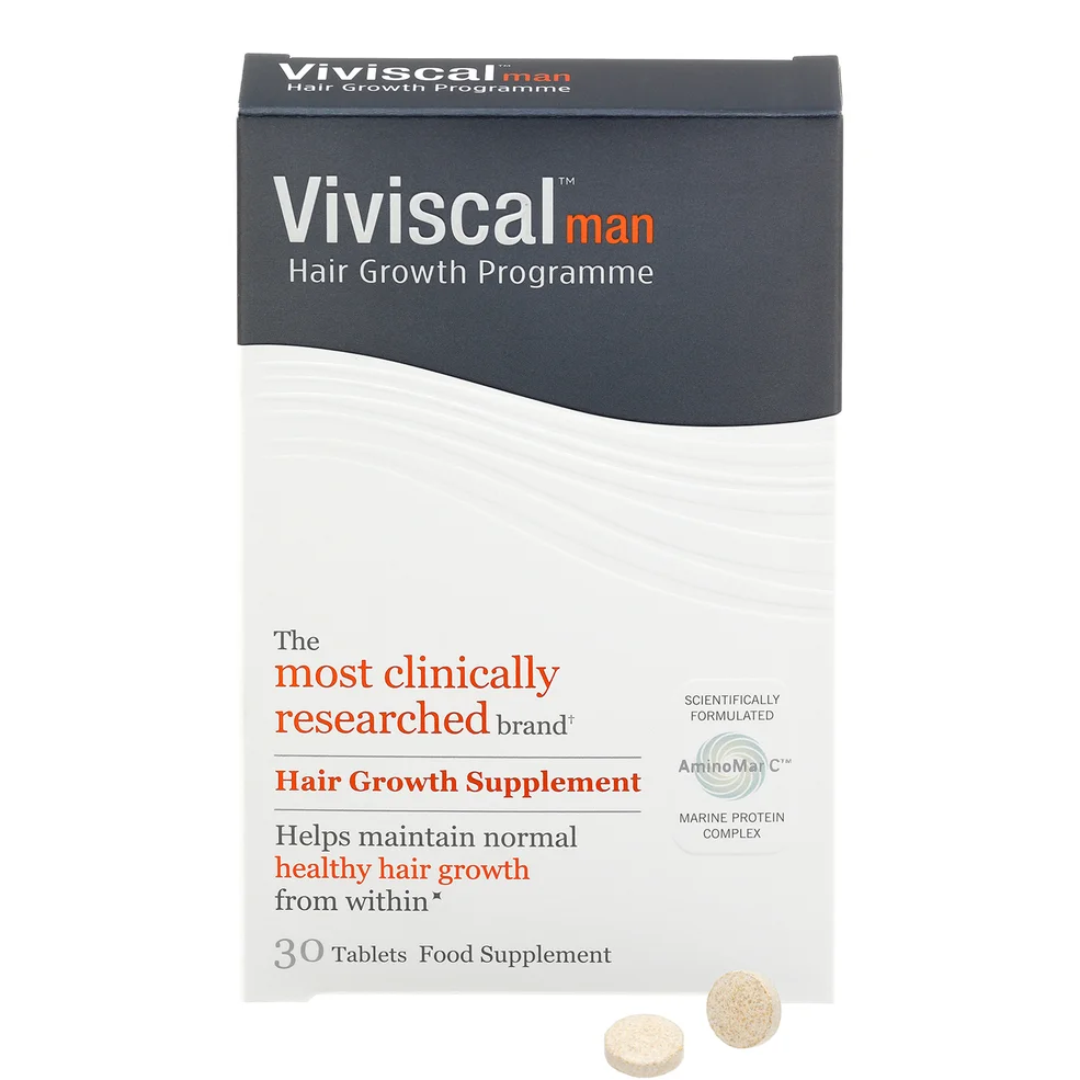 Viviscal Zinc and Flax Seed Hair Supplement Tablets for Men - 30 Tablets (2 Week Supply) Image 1