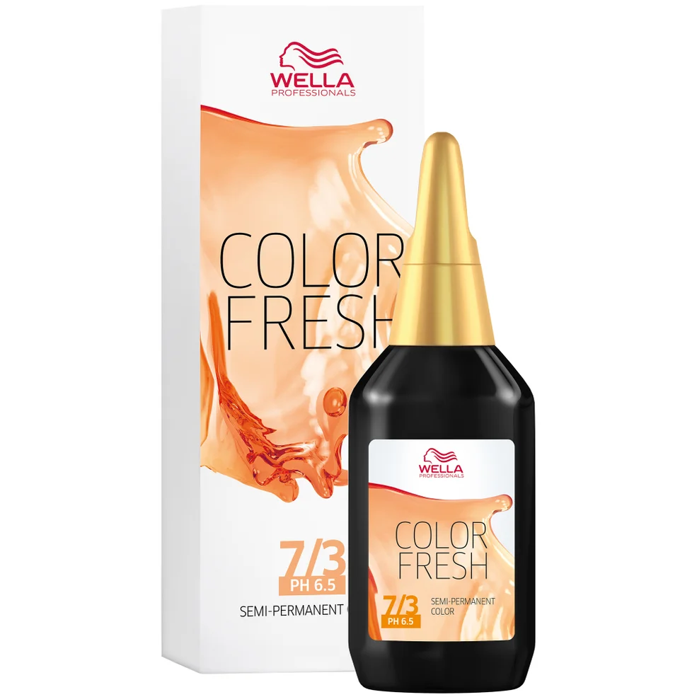 Wella Professionals Color Fresh Semi-Permanent Colour - 7/3 Medium Gold Blonde 75ml Image 1
