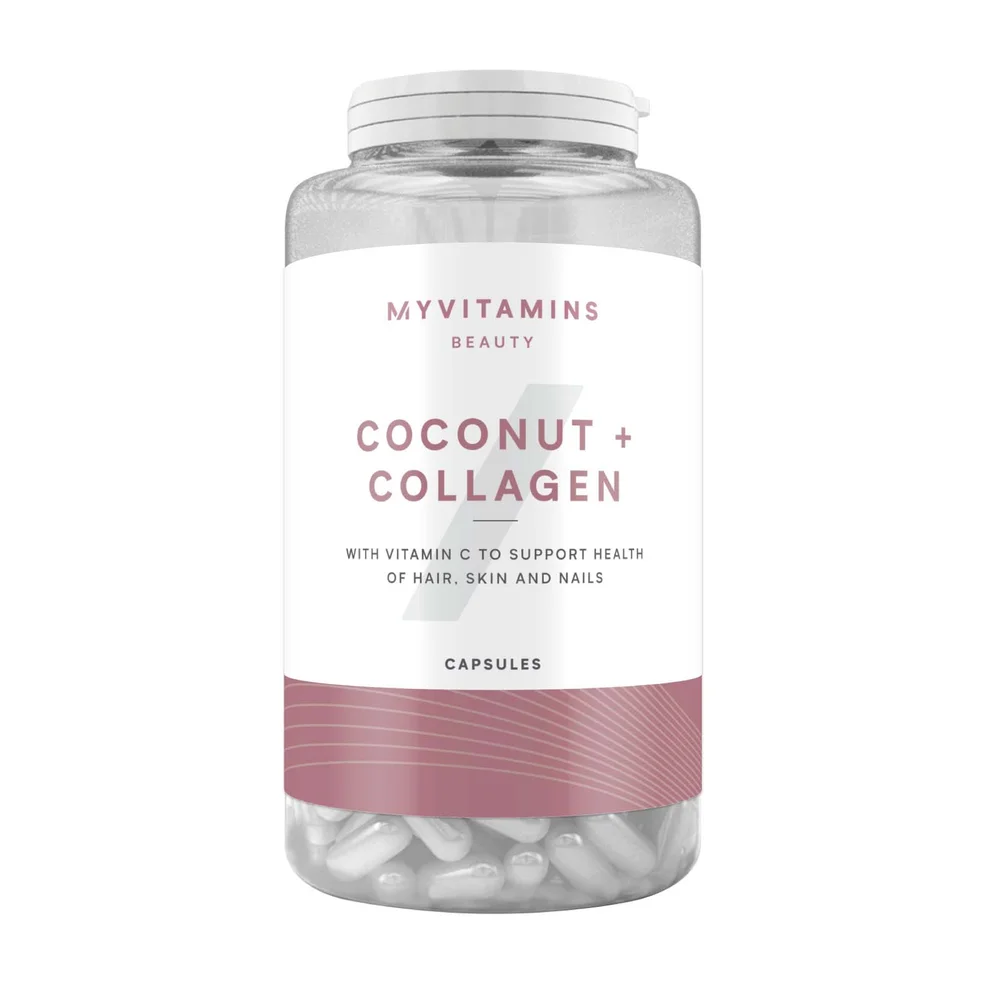 Myvitamins Coconut and Collagen, Unflavoured, 60 Capsules Image 1