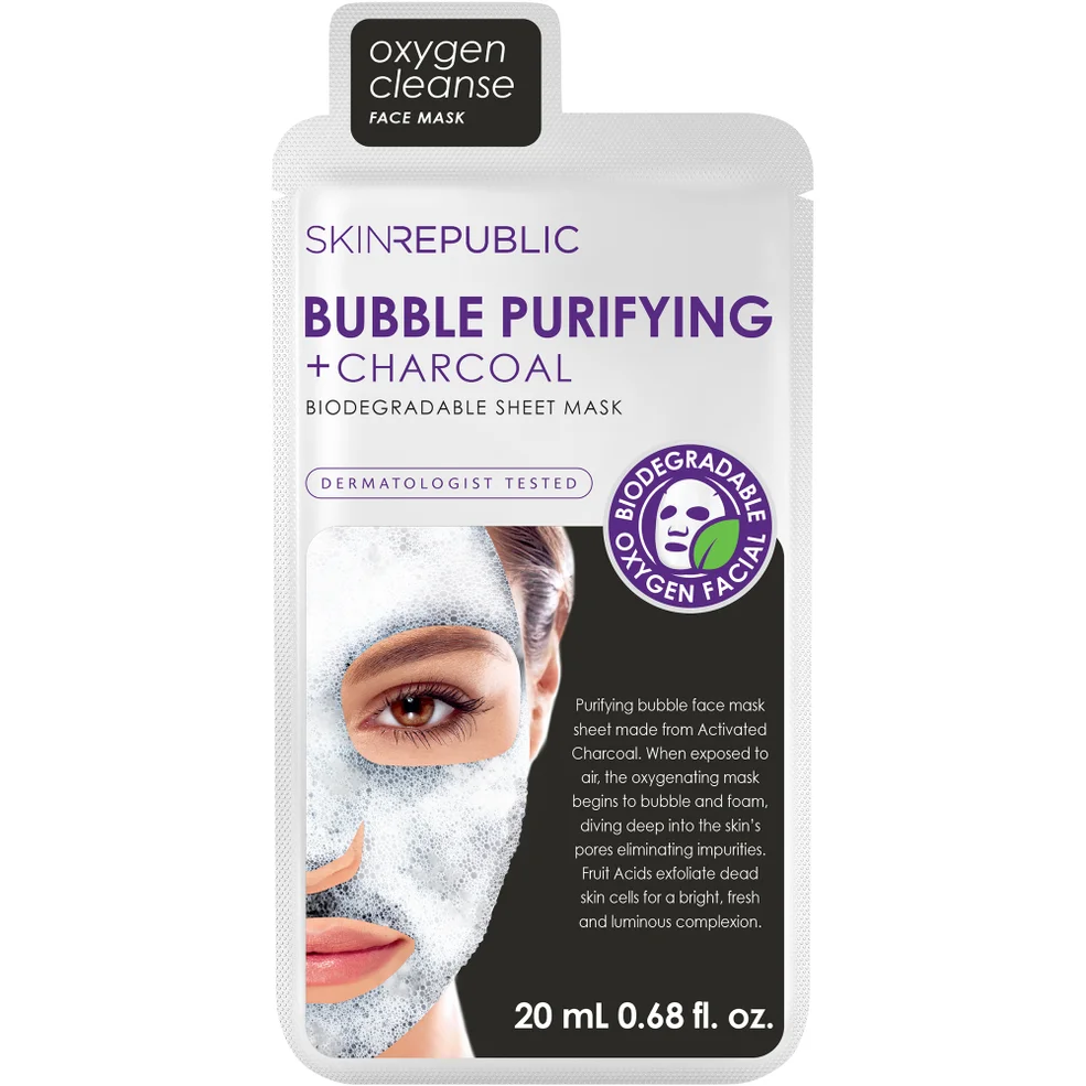 Skin Republic Bubble Purifying + Charcoal Face Mask Image 1