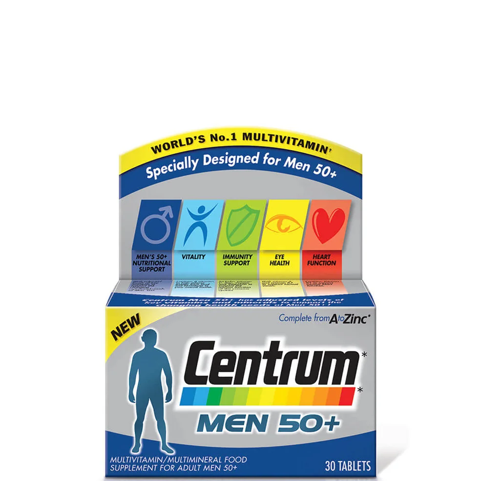 Centrum Men 50 Plus Multivitamin Tablets - (30 Tablets) Image 1