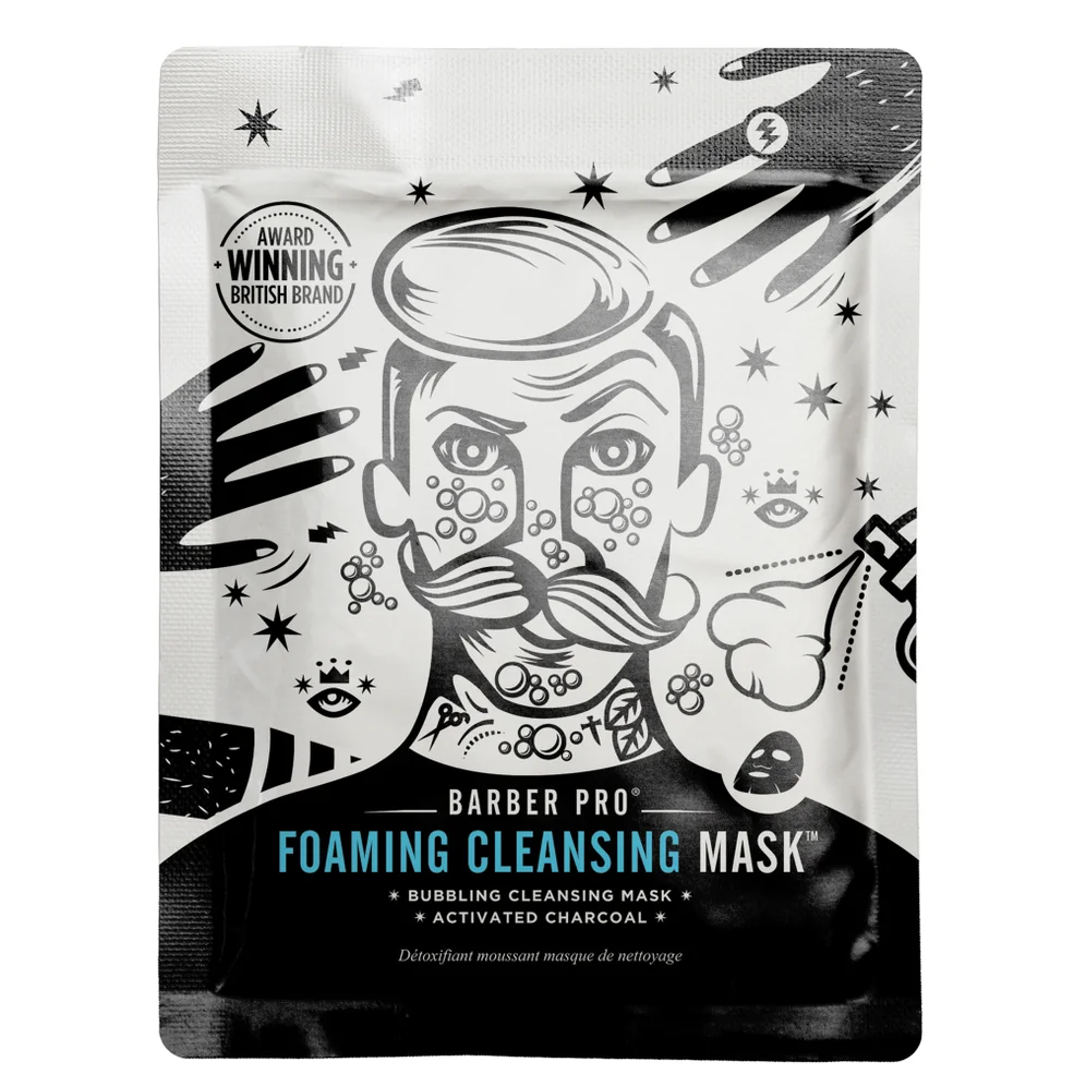 BARBER PRO Foaming Cleansing Mask with Activated Charcoal Image 1