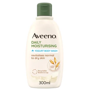 Aveeno Daily Moisturising Yogurt Body Wash Vanilla & Oat Scented 300ml - undefined undefined