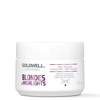 Goldwell Dualsenses Blonde And Highlights Anti-Yellow 60Sec Treatment Mask, For Neutralising Unwanted Yellow Tones 200ml