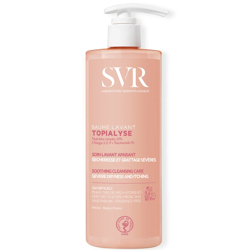 SVR TOPIALYSE 24hr Nourishing Face & Body Cleansing Wash-Off Cream for Severely Dry, Itchy, Eczema-Prone Sensitive Skin, 400ml Image 1