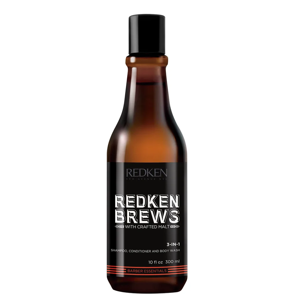 Redken Brews Shampoo, Conditioner and Body Wash 300ml Image 1