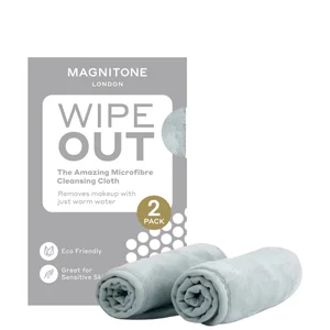 MAGNITONE WipeOut Microfibre Cleansing Cloths Grey – 2 Pack - undefined undefined