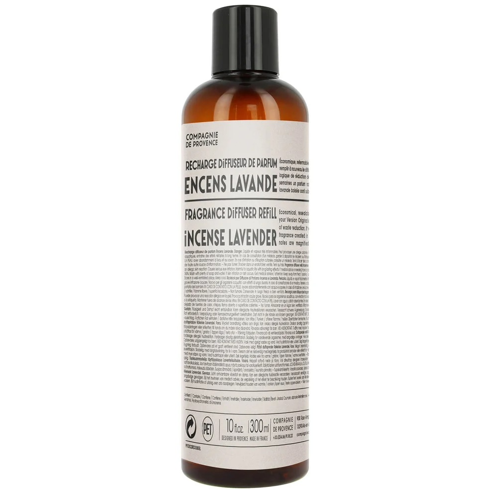 Compagnie de Provence Incense Lavender Fragrance Diffuser Refill 300ml Image 1