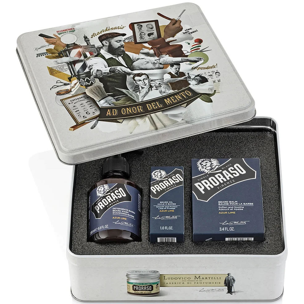 Proraso Beard Care Tin - Azur Lime (Worth £37.50) Image 1
