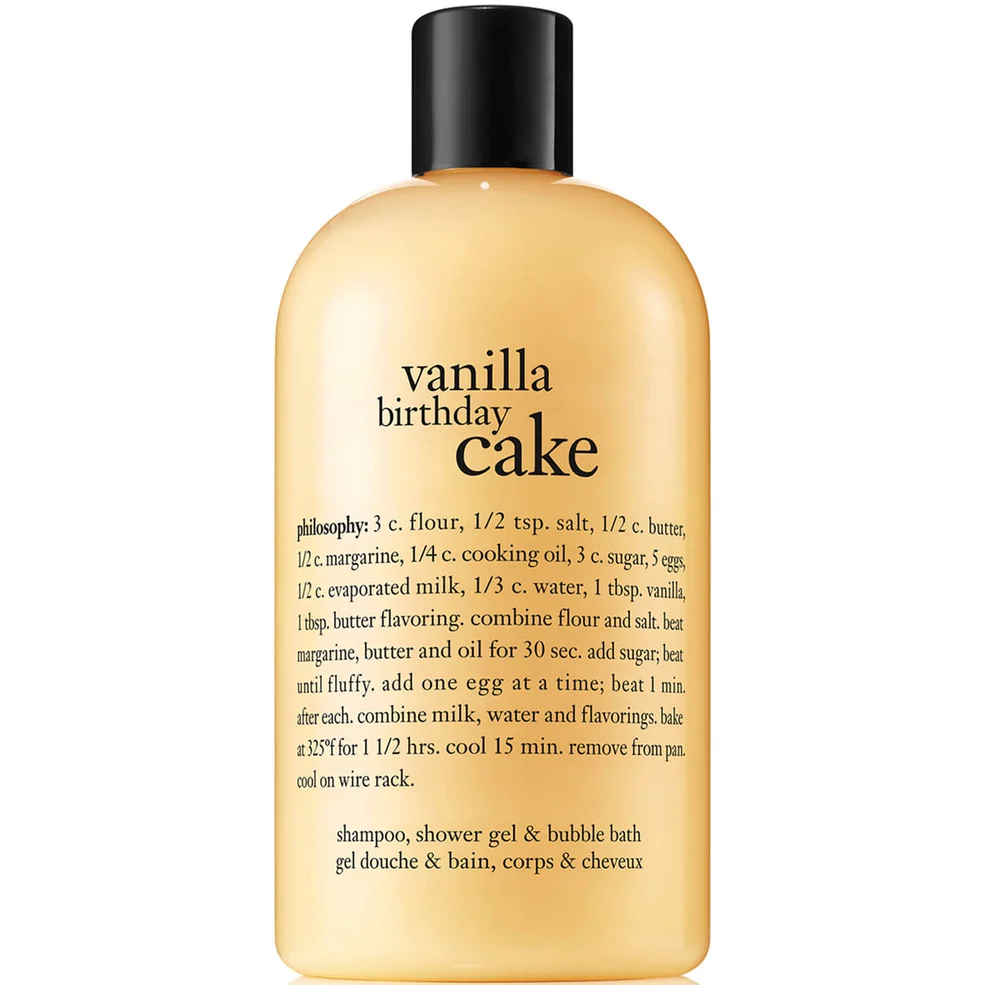 philosophy Vanilla Birthday Cake Shampoo, Bath and Shower Gel 480ml Image 1