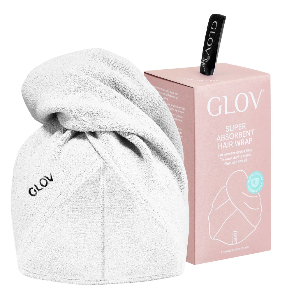 GLOV® Ultra–Absorbent Hair Towel Wrap - Original White Image 1