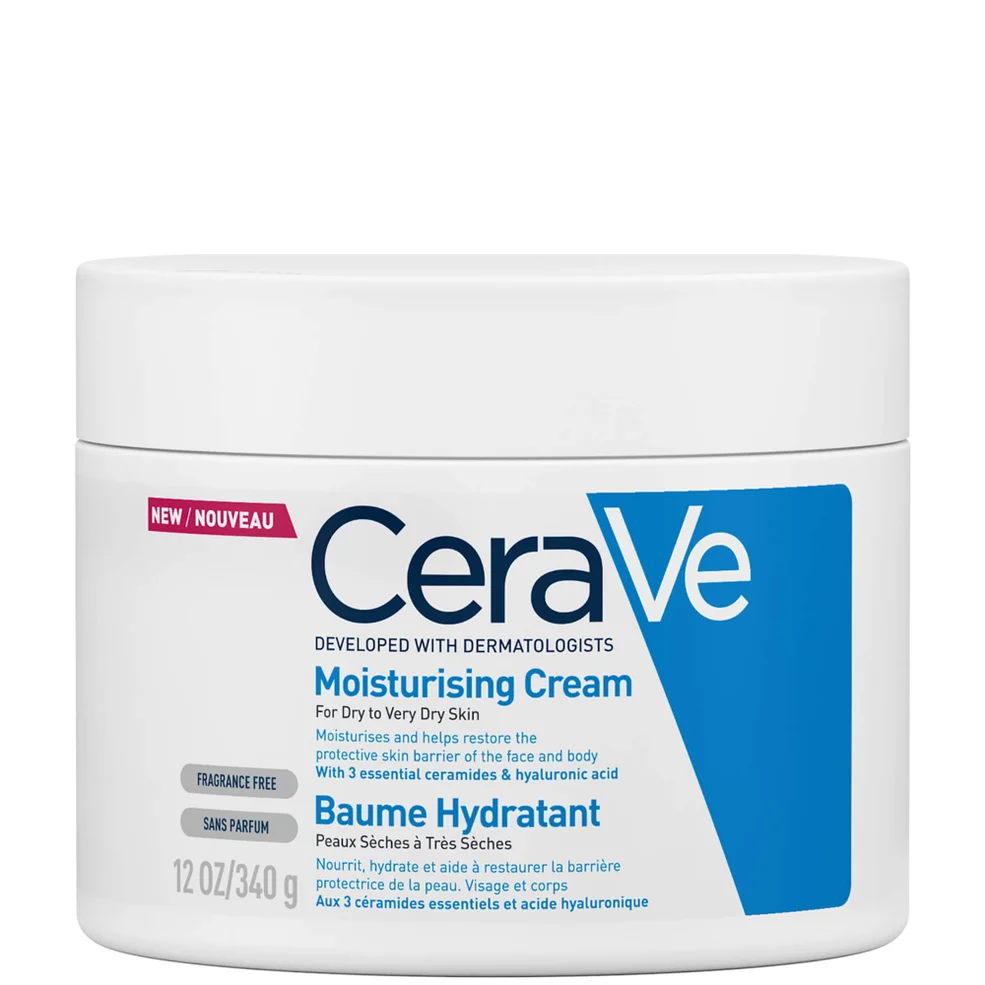 CeraVe Moisturising Cream Pot for Face and Body with Ceramides for Dry to Very Dry Skin 340g Image 1