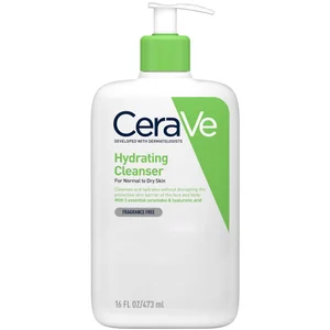CeraVe Hydrating Cleanser with Hyaluronic Acid for Normal to Dry Skin 473ml - Size 473ml