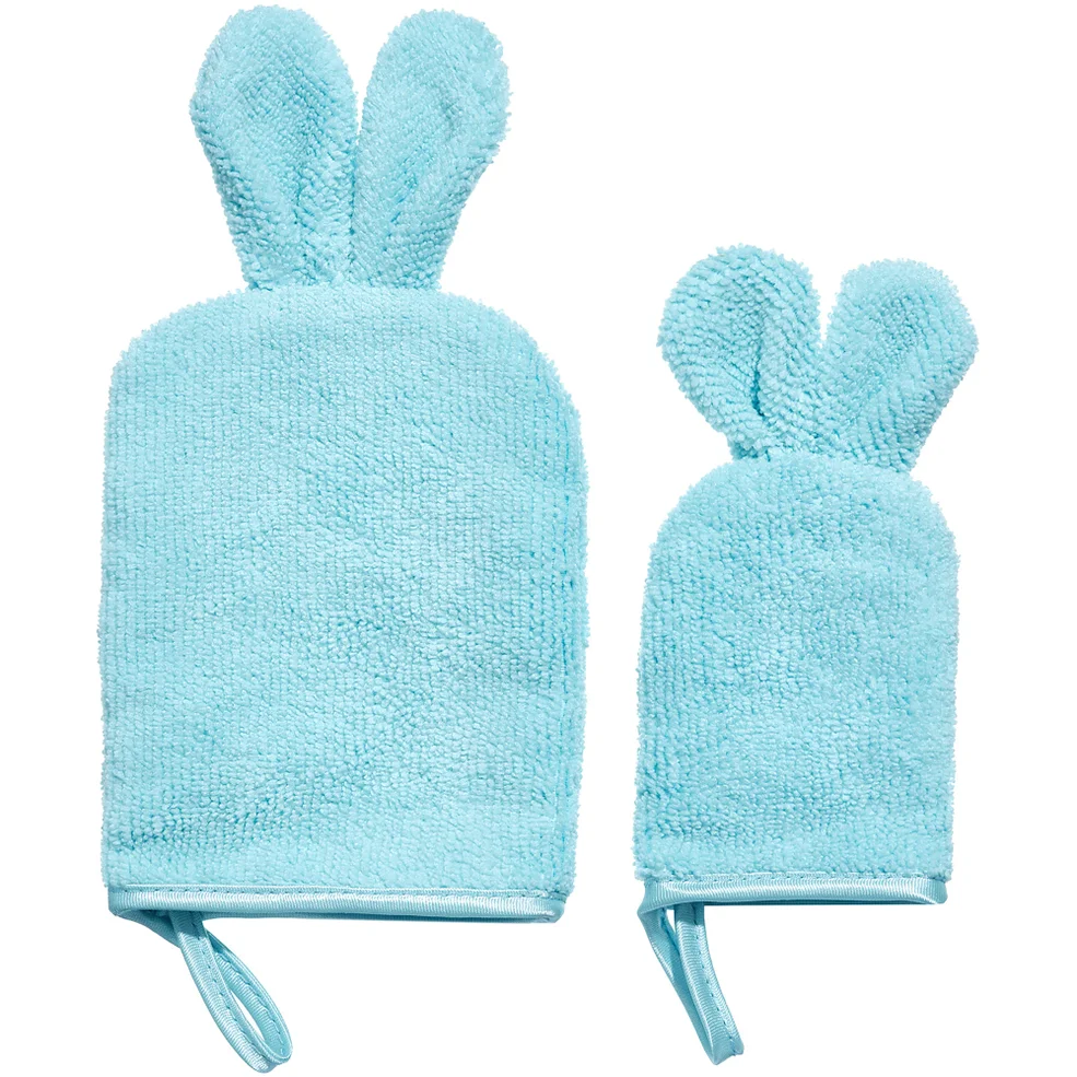 GLOV® Kids' Gentle Water-Only Skin Cleansing Mitts - Blue (Pack of 2) Image 1