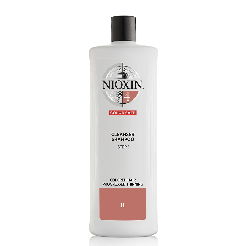 NIOXIN 3-Part System 4 Cleanser Shampoo for Coloured Hair with Progressed Thinning 1000ml Image 1