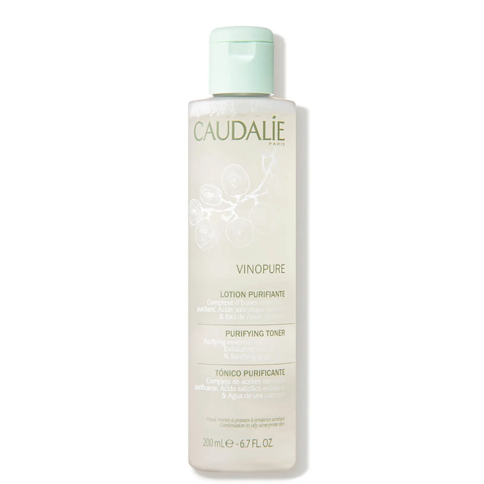 Caudalie Vinopure Clear Skin Purifying Toner 200ml | LOOKFANTASTIC