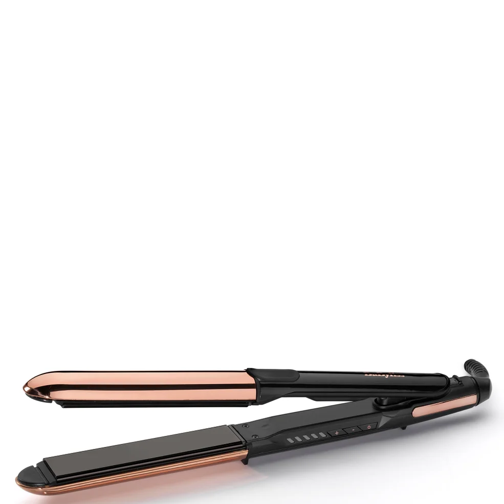 BaByliss Straight and Curl Brilliance Rose-Gold Hair Straightener Image 1