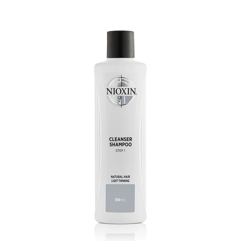 NIOXIN 3-Part System 1 Cleanser Shampoo for Natural Hair with Light Thinning 300ml Image 1