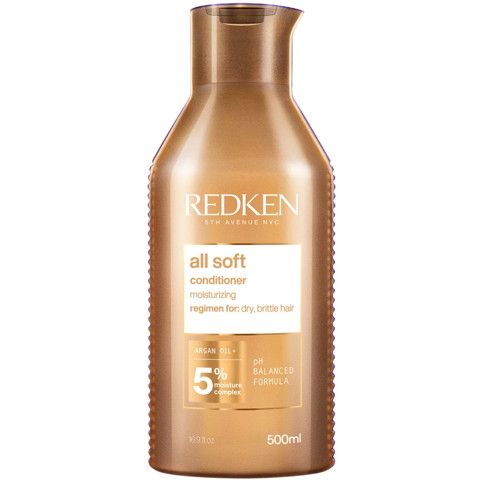 Redken All Soft Conditioner For Dry, Brittle Hair with Argan Oil, Supersize 500ml Image 1